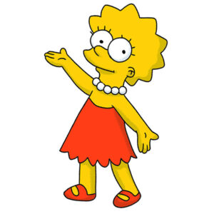 how to draw lisa simpson