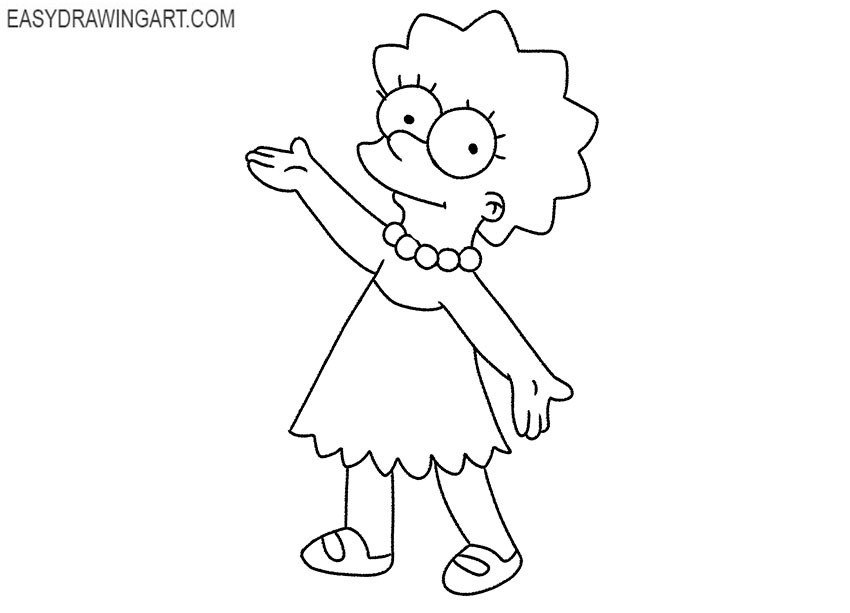 lisa simpson drawing easy