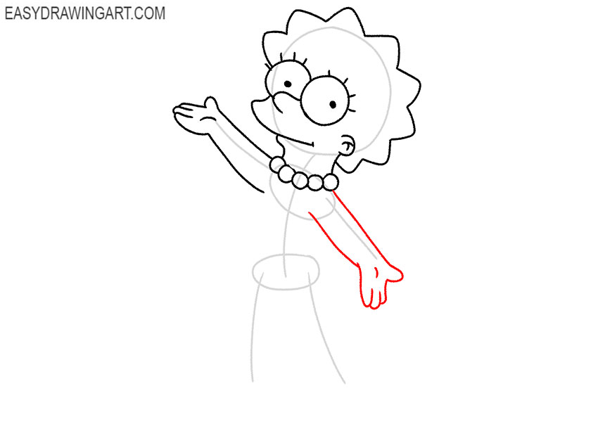 how to draw lisa from the simpsons