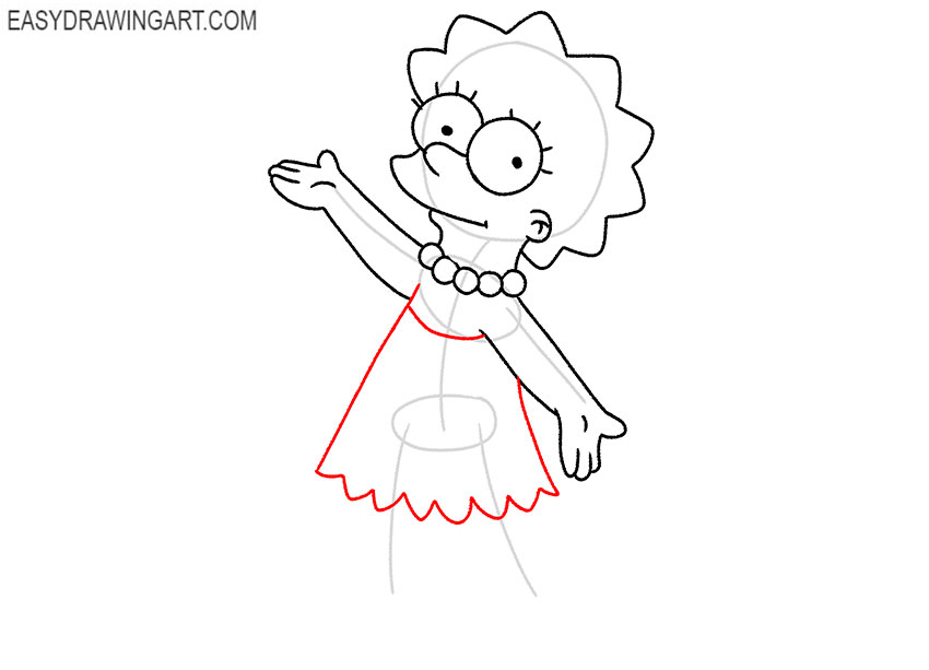 cool lisa simpson drawing