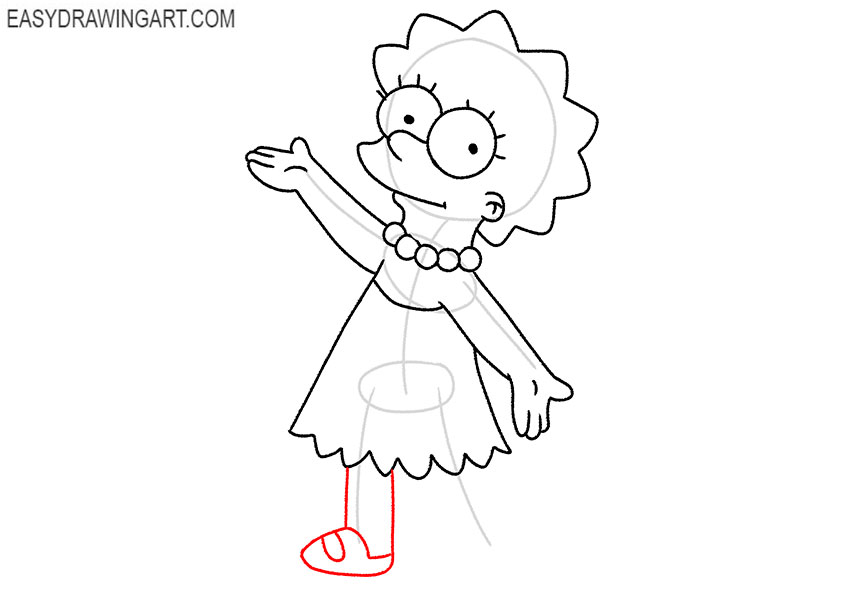 cool lisa simpson drawing