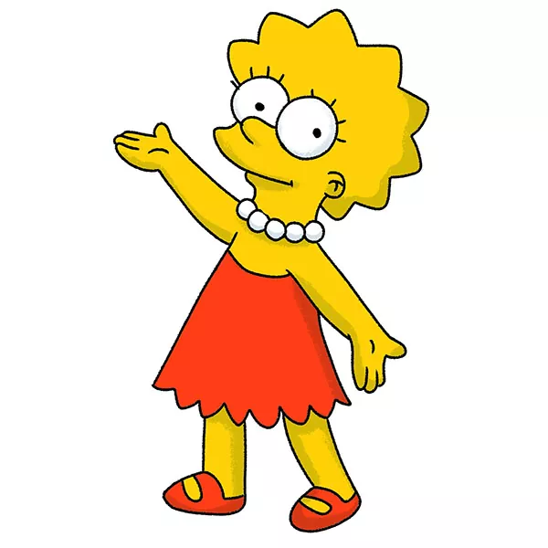 How to Draw Lisa Simpson - Easy Drawing Art