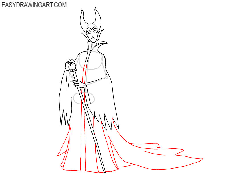 maleficent drawing full body