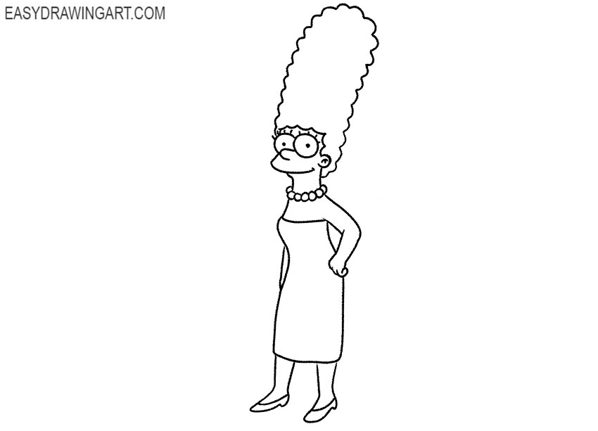 marge simpson drawings
