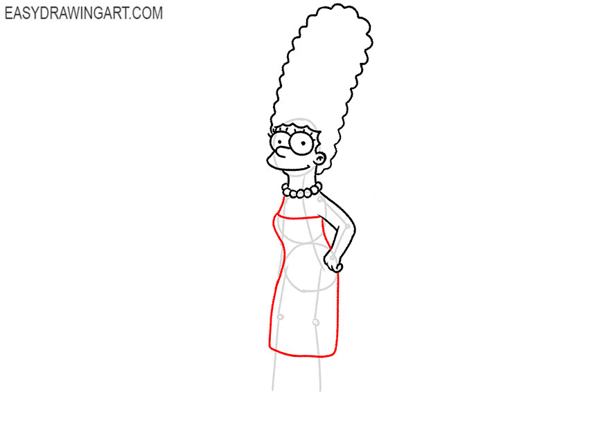 marge simpson drawing tutorial