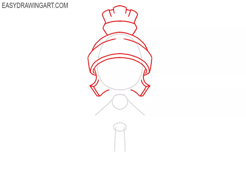 how to draw marvin the martian from looney tunes
