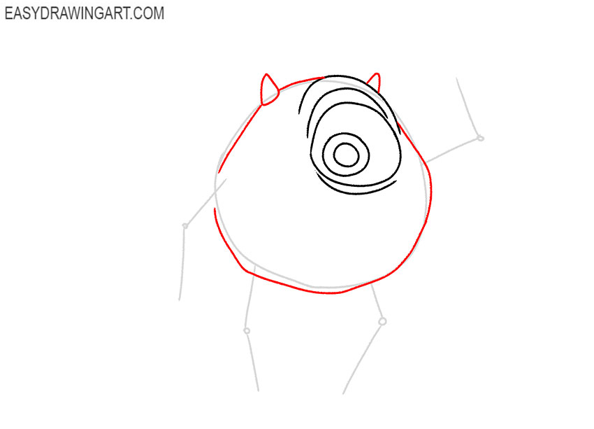 mike wazowski drawing tutorial