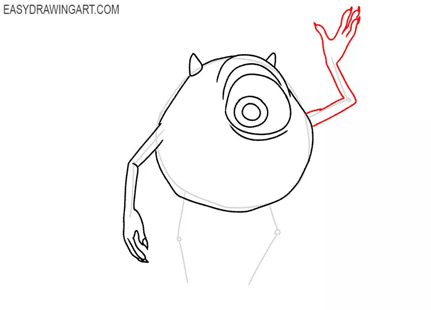 mike wazowski drawing outline