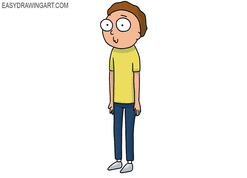 easy morty drawing