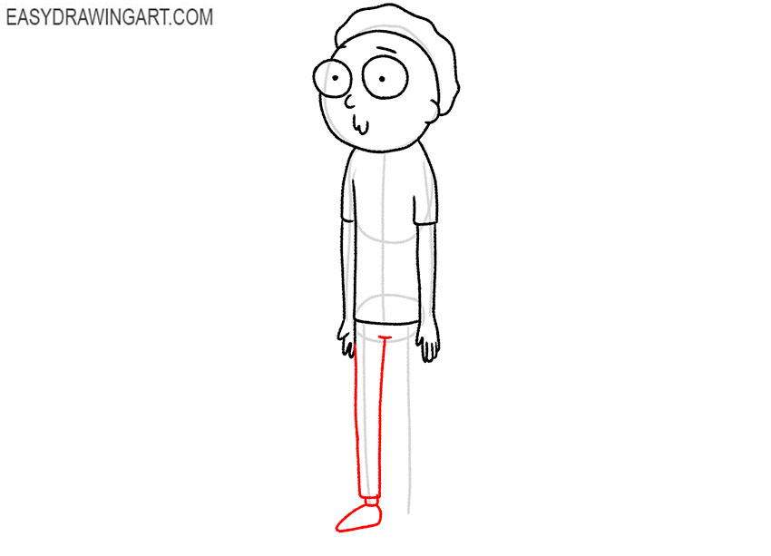 morty drawing full body