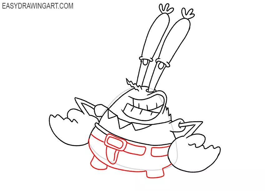 mr krabs simple drawing