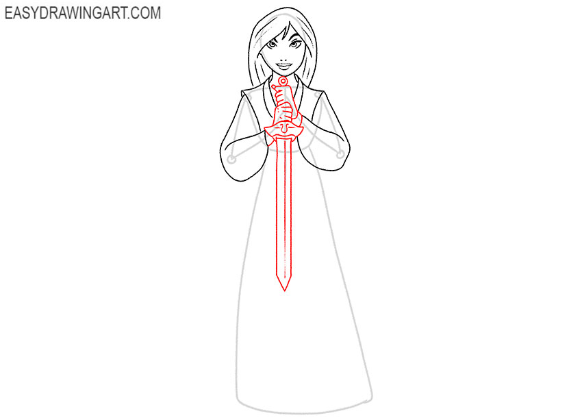 mulan drawing easy