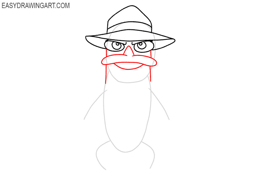 how to draw perry the platypus easy