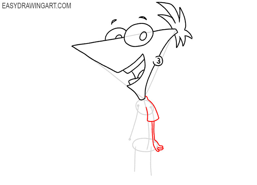 step by step on how to draw phineas and ferb