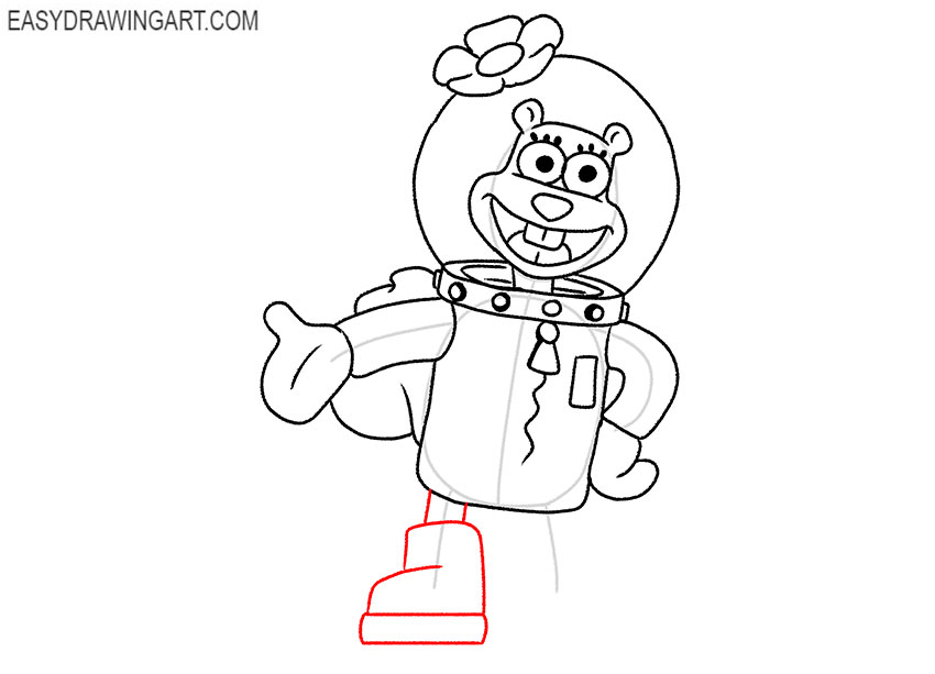 sandy cheeks spongebob drawing