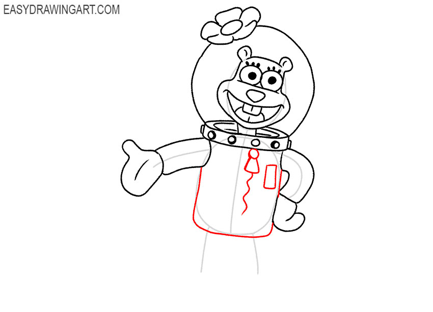 sandy cheeks drawing tutorial