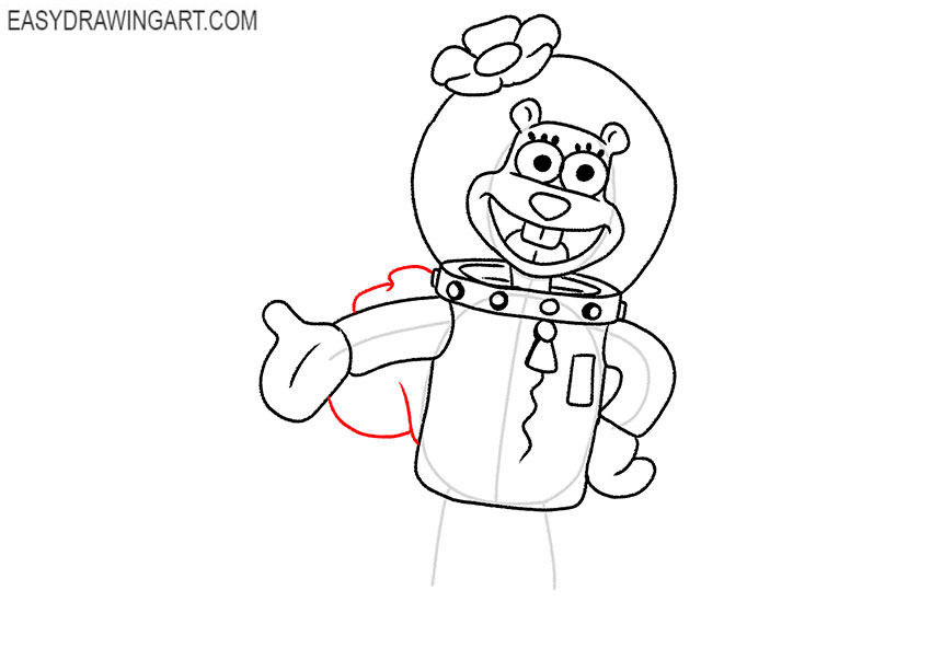 sandy cheeks drawing easy