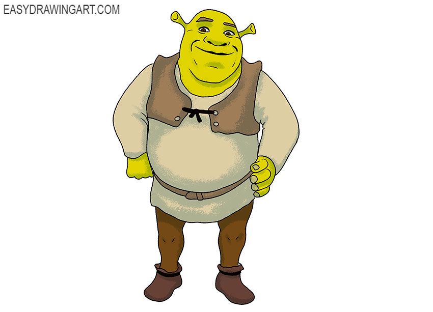 shrek drawing easy full body