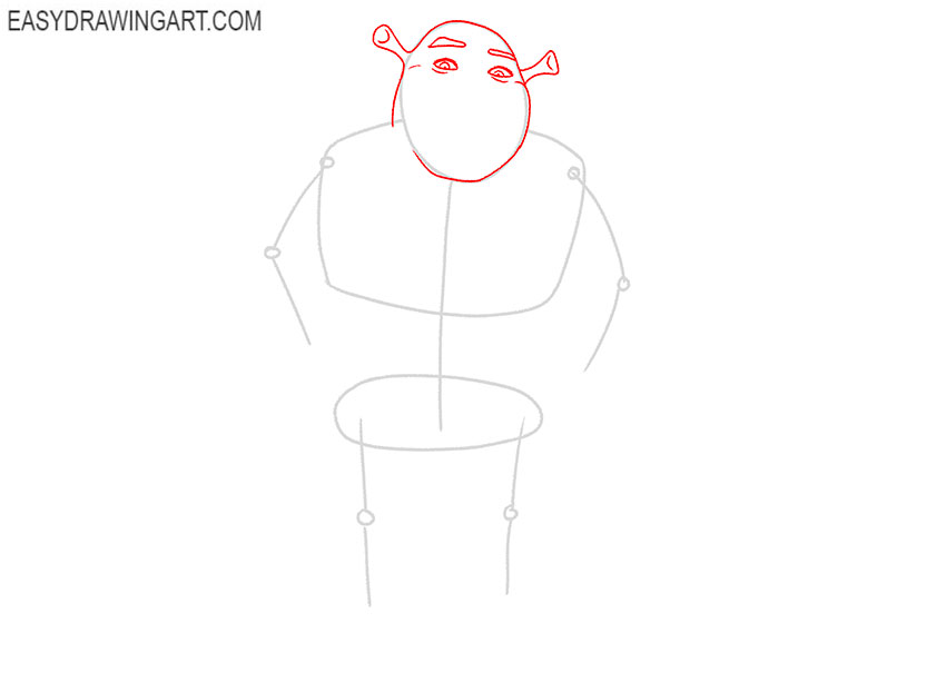 how to draw shrek easy