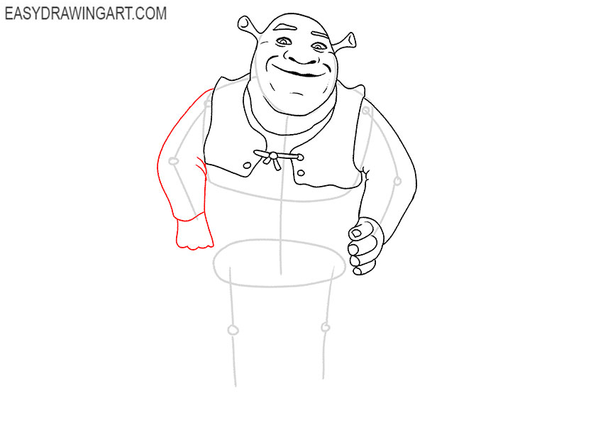 how to draw shrek full body easy
