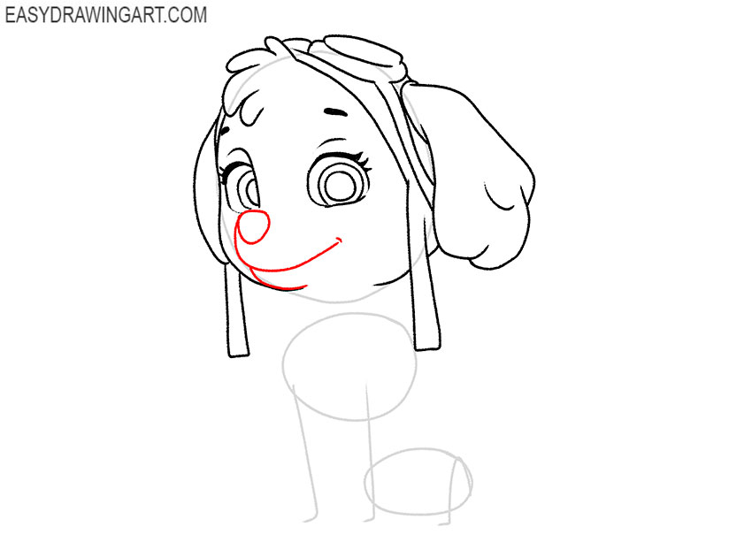skye from paw patrol drawing