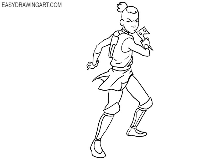 cartoon sokka drawing