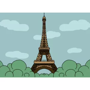 how to draw the eiffel tower