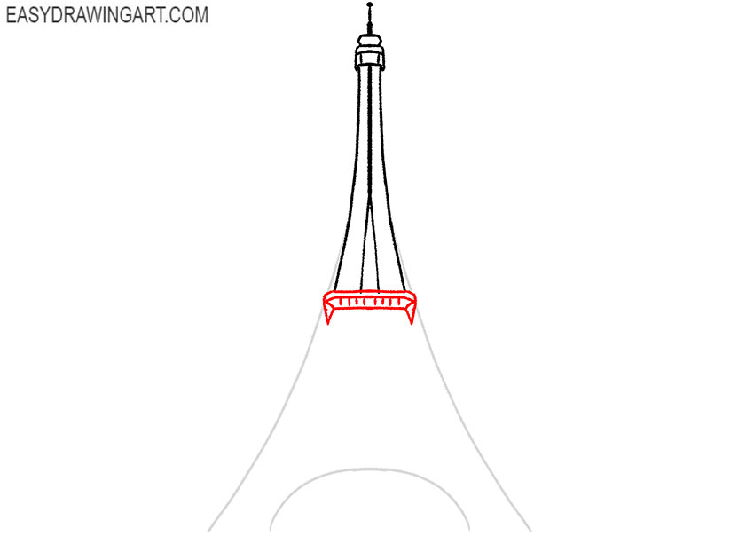 how to draw the eiffel tower easy step by step