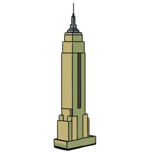 how to draw the empire state