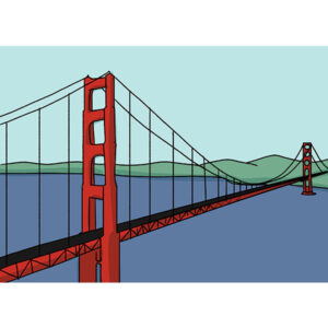 how to draw the golden gate