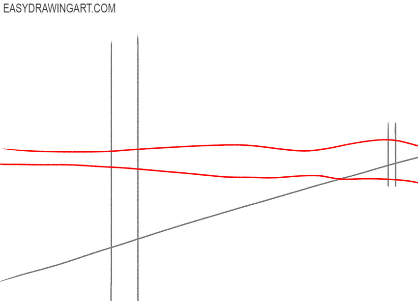 how to draw the golden gate bridge easy