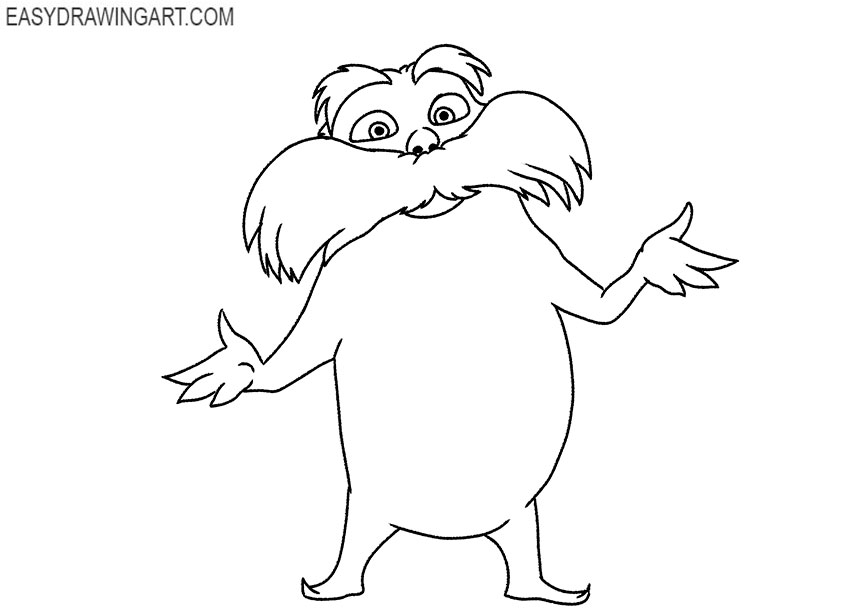 simple lorax drawing