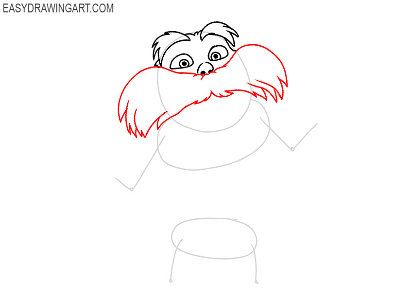 lorax drawing easy