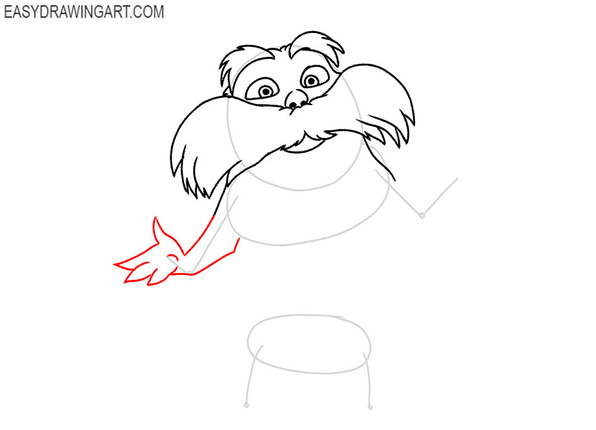 lorax drawing simple