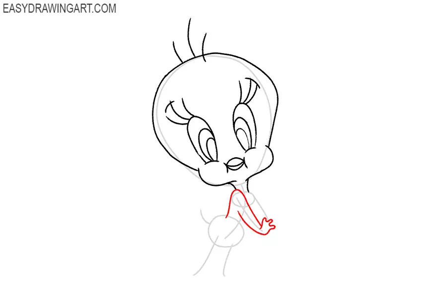 how to draw cartoon tweety bird