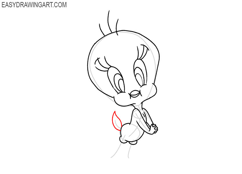 how to draw tweety bird easy step by step