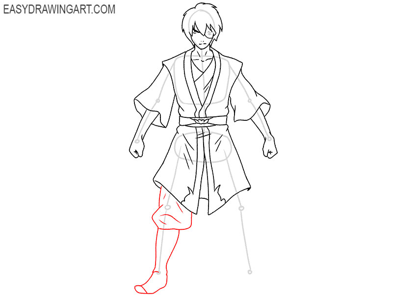 zuko drawing step by step