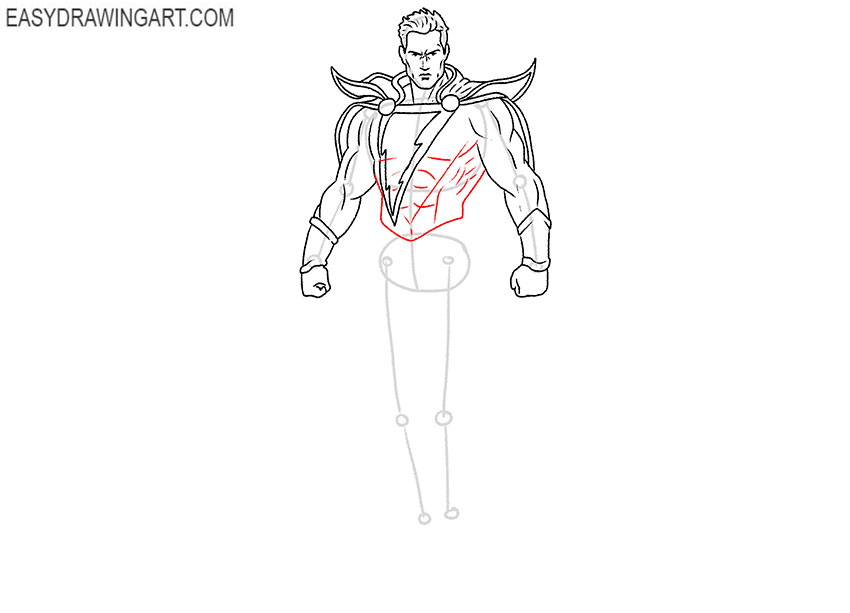 black adam cartoon drawing