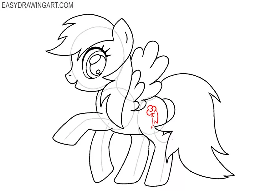 easy rainbow dash drawing