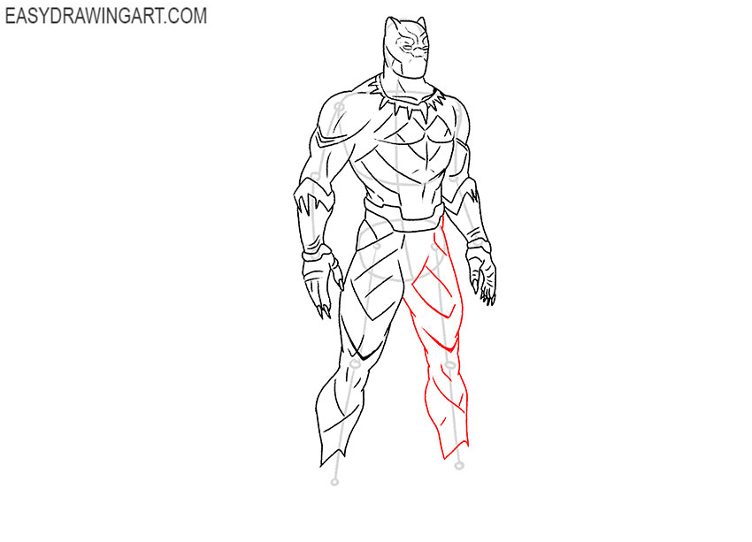 how to draw black panther cool