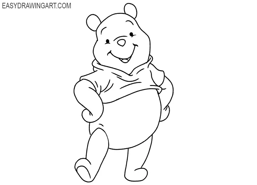 how to draw winnie the pooh cute for beginners