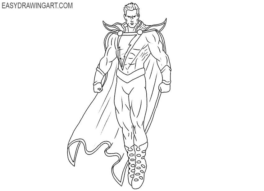 black adam drawing comic