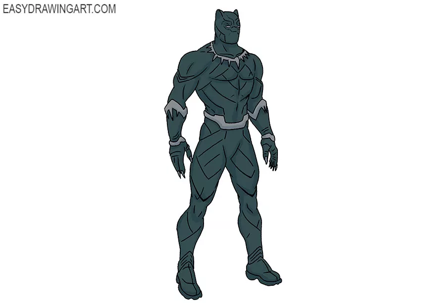  how to draw black panther marvel