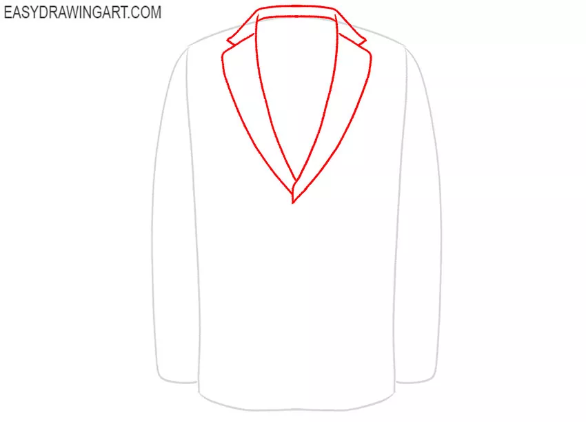 how to draw a blazer step by step