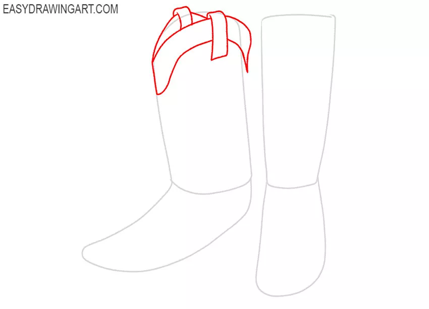 how to draw cowboy boots step by step easy