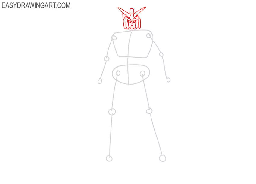 how to draw gundam step by step easy