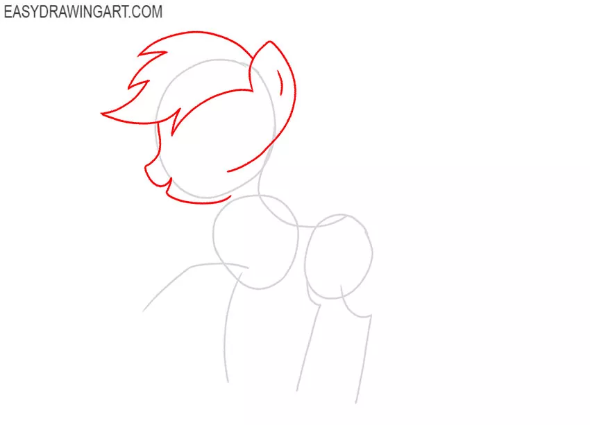 how to draw rainbow dash flying