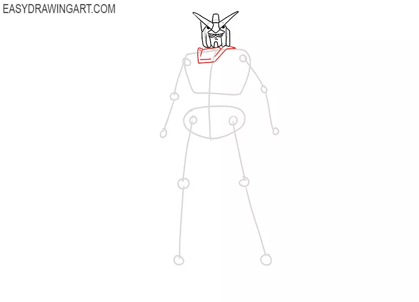 how to draw gundam full body