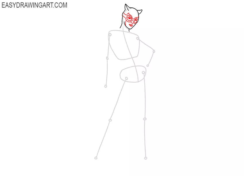 tutorial how to draw catwoman
