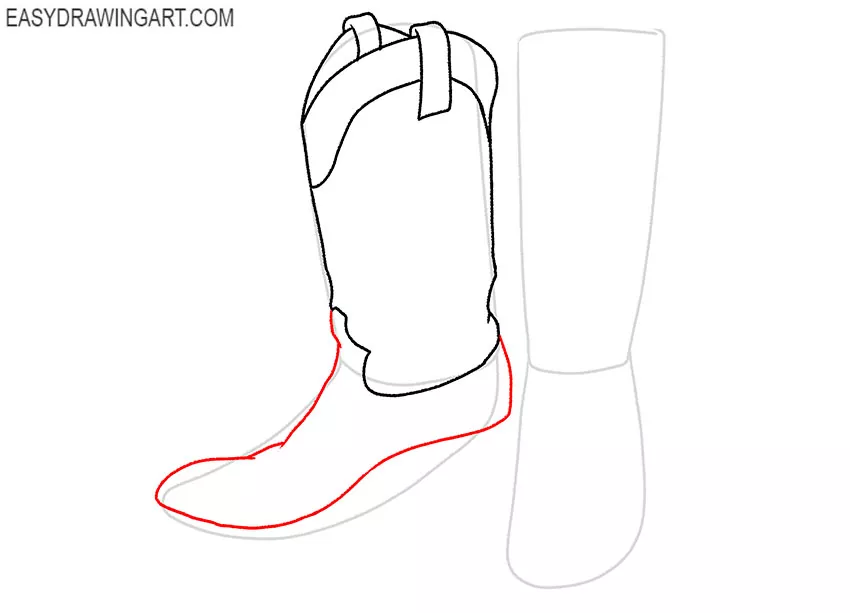 how to draw cowboy boots easy